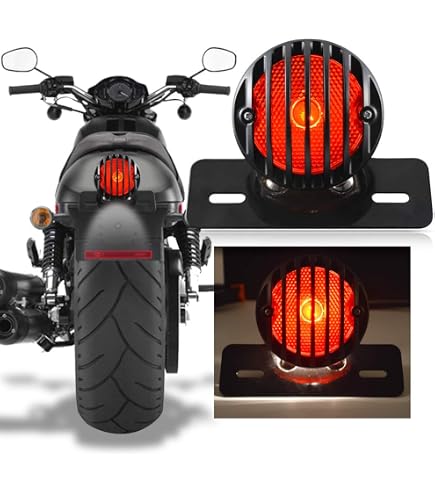 FATECIM Vintage Sparto Motorcycle Tail light Brake Stop Rear Lamp
